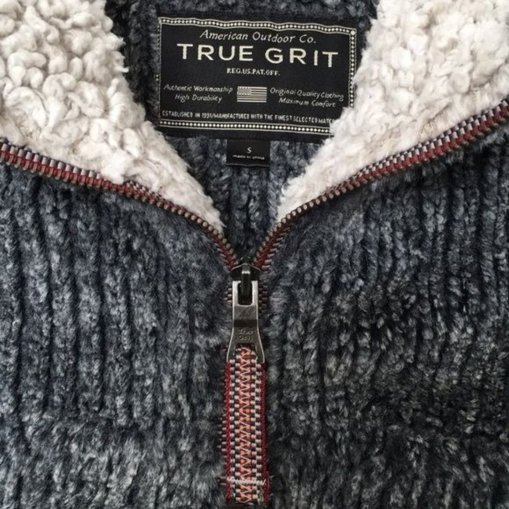 True Grit Frosty Cord Pile 1/4 Zip Pullover - Picture 2 of 8